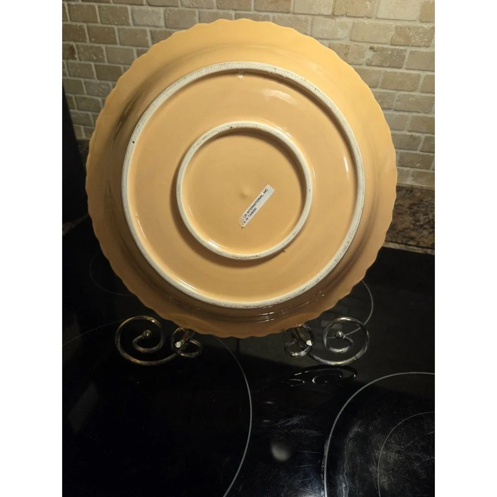 Vintage Ceramic Pumpkin Pie Recipe Plate